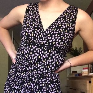 Polka Dot Sleeveless Midi Dress